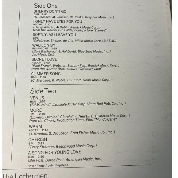 The Lettermen "Special Request" vinyl - Picture 3 of 5